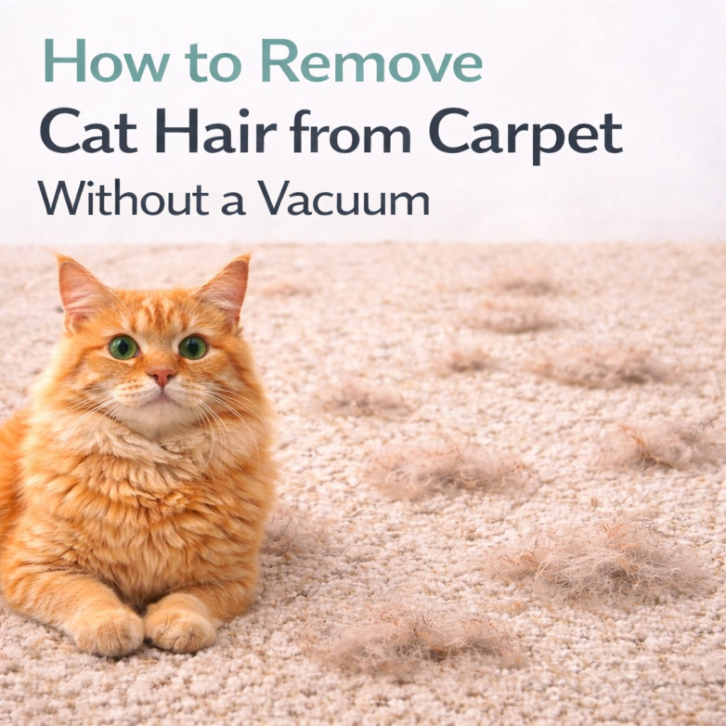 How to Remove Cat Hair from Carpet Without a Vacuum